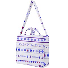 Marine Nautical Clip Art Square Shoulder Tote Bag by Salman4z