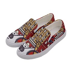 Amsterdam Graphic Design Poster Illustration Women s Canvas Slip Ons by Salman4z