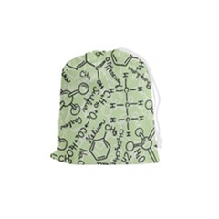 Multicolored Chemical Bond Illustration Chemistry Formula Science Drawstring Pouch (medium) by Salman4z
