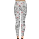 White Printer Paper With Text Overlay Humor Dark Humor Infographics Inside Out Leggings View2