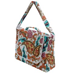 Flowers Pattern Texture White Background Paisley Box Up Messenger Bag by Salman4z