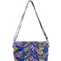 Blue Yellow Background Pattern Vector Texture Paisley Removable Strap Clutch Bag View1
