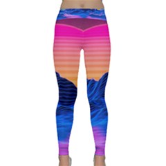 Sun Ultra Artistic 3d Illustration Sunset Classic Yoga Leggings by Salman4z