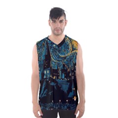 Hogwarts Castle Van Gogh Men s Basketball Tank Top by Salman4z