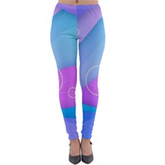 Colorful Blue Purple Wave Lightweight Velour Leggings by Salman4z