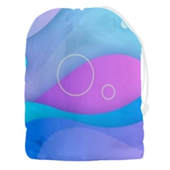 Colorful Blue Purple Wave Drawstring Pouch (3xl) by Salman4z