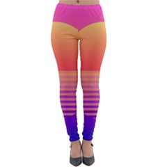 Sunset Summer Time Lightweight Velour Leggings by Salman4z