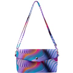 Colorful 3d Waves Creative Wave Waves Wavy Background Texture Removable Strap Clutch Bag by Salman4z