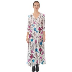 Medicine Button Up Boho Maxi Dress by SychEva