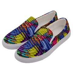 Waves Particles Vibration Atom Physics Technology Men s Canvas Slip Ons by Jancukart