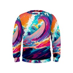 Tsunami Waves Ocean Sea Nautical Nature Water 2 Kids  Sweatshirt by Jancukart