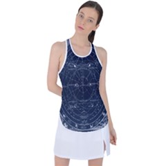 Vintage Astrology Poster Racer Back Mesh Tank Top by ConteMonfrey