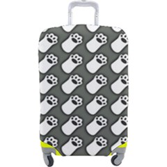 Grey And White Little Paws Luggage Cover (large) by ConteMonfrey