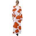 Orange Cow Dots Maxi Chiffon Beach Wrap View2