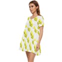 Yellow Butterflies On Their Own Way Tiered Short Sleeve Babydoll Dress View3
