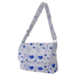 Blue Classy Tulips Full Print Messenger Bag (m) by ConteMonfrey