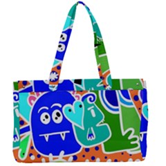 Crazy Pop Art - Doodle Buddies  Canvas Work Bag by ConteMonfrey