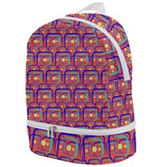 Pink Yellow Neon Squares - Modern Abstract Zip Bottom Backpack by ConteMonfrey