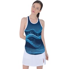 Technology Computer Background (1) Racer Back Mesh Tank Top by Simbadda
