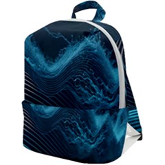 Technology Computer Background Zip Up Backpack by Simbadda