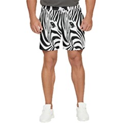 Animal Cute Pattern Art Zebra Men s Runner Shorts by Amaryn4rt