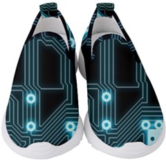 A Completely Seamless Background Design Circuitry Kids  Slip On Sneakers by Amaryn4rt