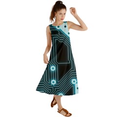 A Completely Seamless Background Design Circuitry Summer Maxi Dress by Amaryn4rt