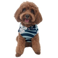 Flowers Pattern Floral Ocean Abstract Digital Art Dog Sweater by Wegoenart