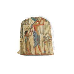Egyptian Man Sun God Ra Amun Drawstring Pouch (medium) by Celenk
