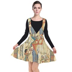 Egyptian Man Sun God Ra Amun Plunge Pinafore Dress by Celenk