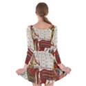 Egyptian Tutunkhamun Pharaoh Design Long Sleeve Skater Dress View2