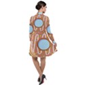 Dessert Food Donut Sweet Decor Chocolate Bread Long Sleeve Chiffon Shirt Dress View2