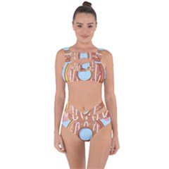 Dessert Food Donut Sweet Decor Chocolate Bread Bandaged Up Bikini Set  by Uceng