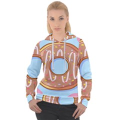 Dessert Food Donut Sweet Decor Chocolate Bread Women s Overhead Hoodie by Uceng