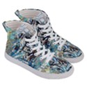 Abstract Acrylic Color Texture Watercolor Creative Men s Hi-Top Skate Sneakers View3