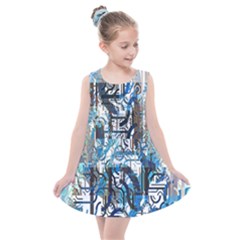 Abstract Acrylic Color Texture Watercolor Creative Kids  Summer Dress by Uceng
