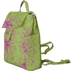 Dandelion Flower Background Nature Flora Drawing Buckle Everyday Backpack by Uceng