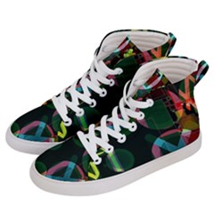 Abstract Color Texture Creative Men s Hi-top Skate Sneakers by Uceng