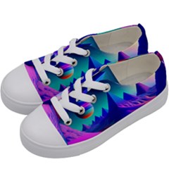 Fantasy Universe Art Wallpaper Artwork Kids  Low Top Canvas Sneakers by Uceng