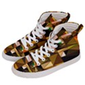 Abstract Experimental Geometric Shape Pattern Women s Hi-Top Skate Sneakers View2