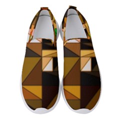 Abstract Experimental Geometric Shape Pattern Women s Slip On Sneakers by Uceng