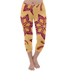 Flower Mandala Template Sketch Drawing Art Capri Winter Leggings  by Uceng