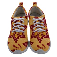 Flower Mandala Template Sketch Drawing Art Women Athletic Shoes by Uceng