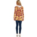 Flower Mandala Template Sketch Drawing Art Long Sleeve Drawstring Hooded Top View4