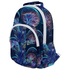Fantasy People Mysticism Composing Fairytale Art 3 Rounded Multi Pocket Backpack by Uceng