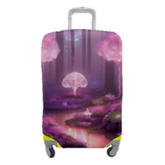 Trees Forest Landscape Nature Neon Luggage Cover (small) by Uceng