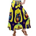 Owl Animal Cartoon Drawing Tree Nature Landscape Women s Satin Palazzo Pants View1
