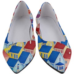 City Houses Cute Drawing Landscape Village Women s Block Heels  by Uceng