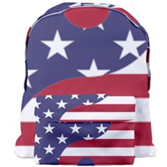 Yang Yin America Flag Abstract Art Asian Balance Giant Full Print Backpack by Wegoenart