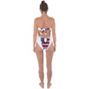 Us Flag Flower Sunshine Flag America Usa Tie Back One Piece Swimsuit View2